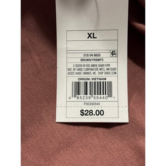 XL - Womens High-Rise Slim Fit Cropped Kick Flare Pull-On Pants - AND - Brown - Picture 5 of 6